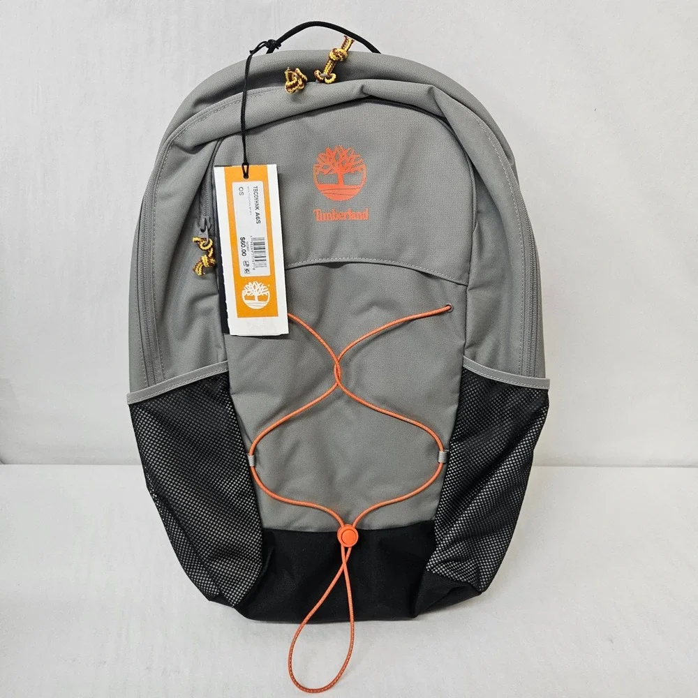 Timberland Back To School Backpack Laptop Sleeve TBC0YHNK-A6S Grey Black Orange